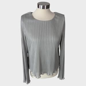La February Small Sage Green NEW NWT Long Sleeve Blouse Polyester and Lined